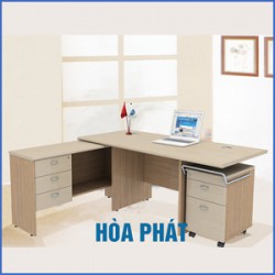 Bộ bàn lãnh đạo Hòa Phát NTP1800+bàn phụ+hộc