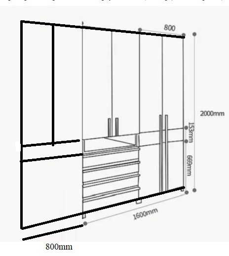 Bộ tủ quần áo hiện đại sang trọng TQA52